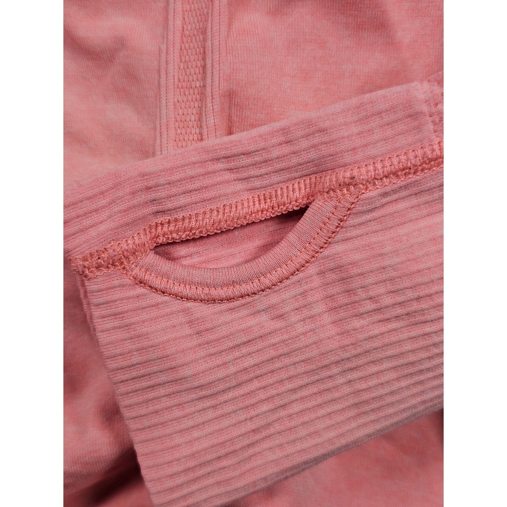 Athleta Womens Medium Coral‎ 1/4 Zip Seamless Athletic Pullover Top - Picture 5 of 9